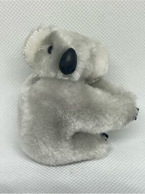 Vintage Gray Koala Bear Claw Clip On Pencil Hugger Plush Topper 80’s Rare HTF
